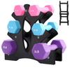Dumbbell Holder 3 Tier Rack Stand Only Compact Weight for Dumbbells Small Home Gym Workout Triple Tripod