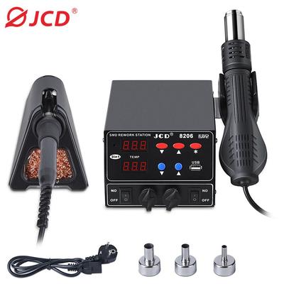 JCD 750W SMD de lipit rapidă 3 în 1 pistol de căldură interfață USB afișaj LED fier de lipit BGA stație de sudură reprelucrare 8206