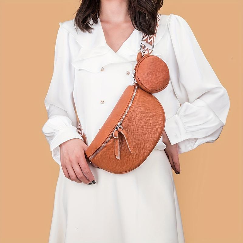 Casual Women's Waist Bag Fashionable Crossbody Women's Chest Bag Single-shoulder Genuine Leather Women's Bag