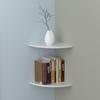 PVC Floating Corner Shelf Quarter Circle Wall Mount Wall Corner Storage Rack Multifunctional Home Floating Shelves Home