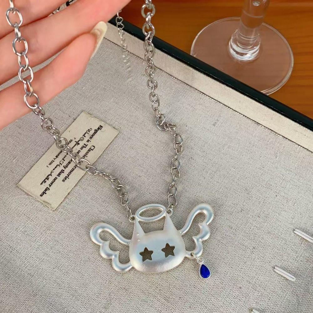 Angel Wings Neck Chain Y2K Style Necklace Creative Pendant Necklace  Charm Accessories