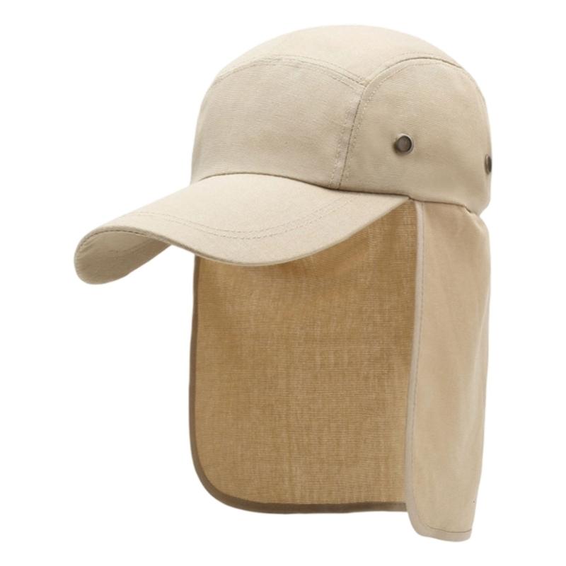 Traveling Sun Protections Hat Fishing Hat with Neck Flap Outdoor Hiking Hat Adjustable Baseball Caps for Women Men