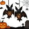 2PCS Openwork Gothic Style Halloween Bat Light Glowing Halloween Bat Lampshade  Ghost Festival