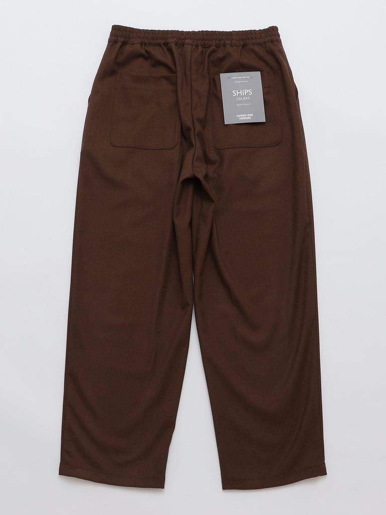 Ships Colors Men's Machine Washable TR Tapered Wide Trousers, Brown, Size S (213130127)