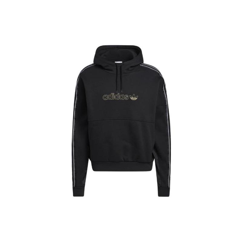 adidas Originals Trefoil Streifen Pullover Hoodie Herren Oberteile Schwarz H31284