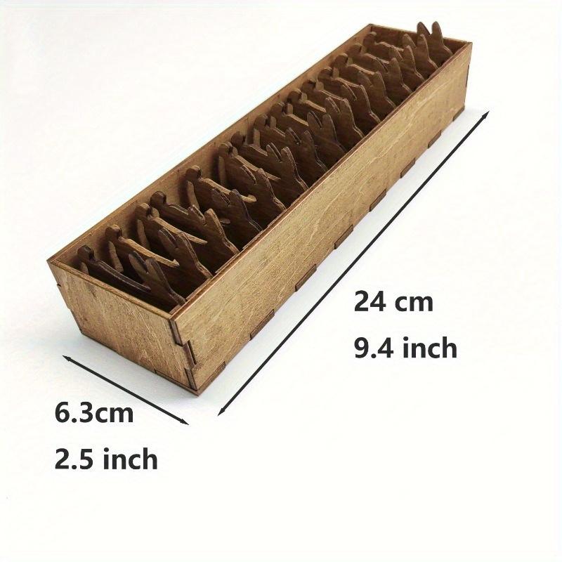 1set Wooden Rabbit Spool Set with Stand | Sheep and Cat Design Thread Organizer Box for Embroidery and Sewing Supplies Storage