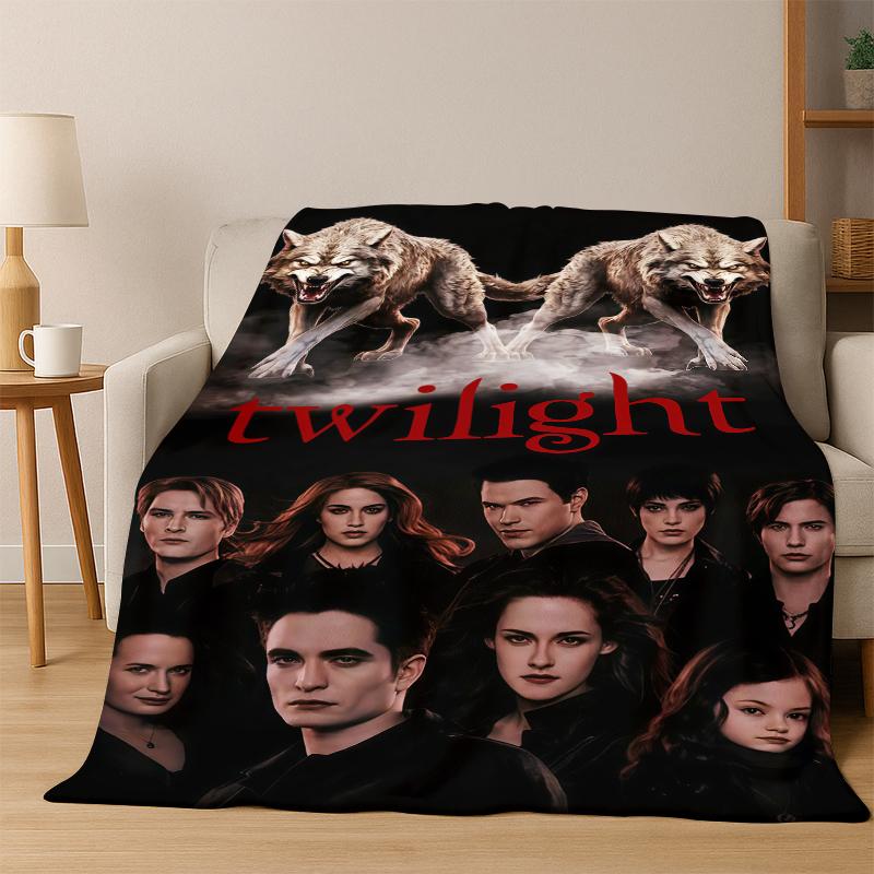 Twilight Saga Edward Bella Flannel Blanket Soft Warm Blanket Throw Blanket for Bedroom Living Room Bed Travel Picnic Gift Kid