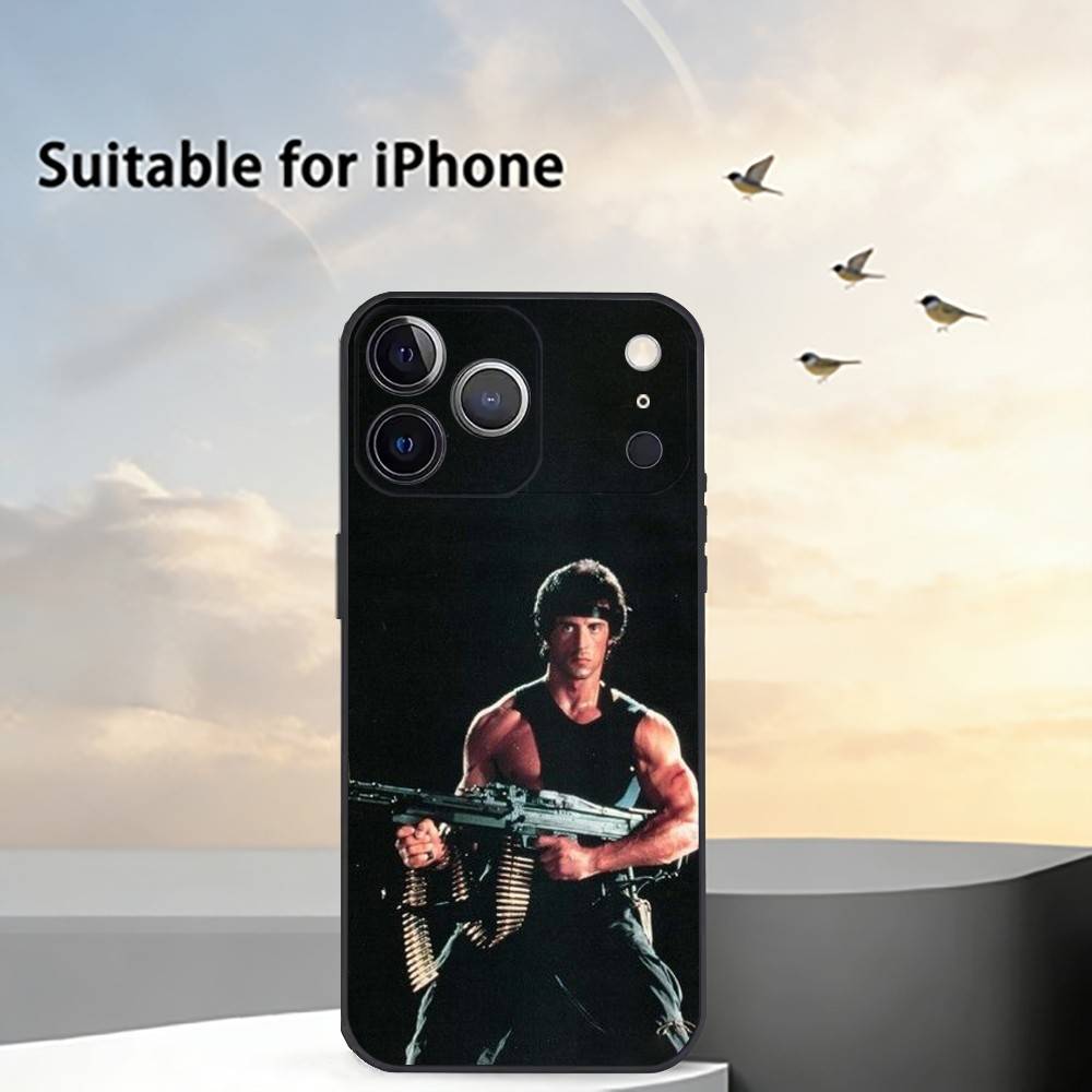 First Blood John R-Rambo Phone Case For iPhone 17, 16,15,14,13,12,11 Plus,Pro Max, Others Soft Black Cover