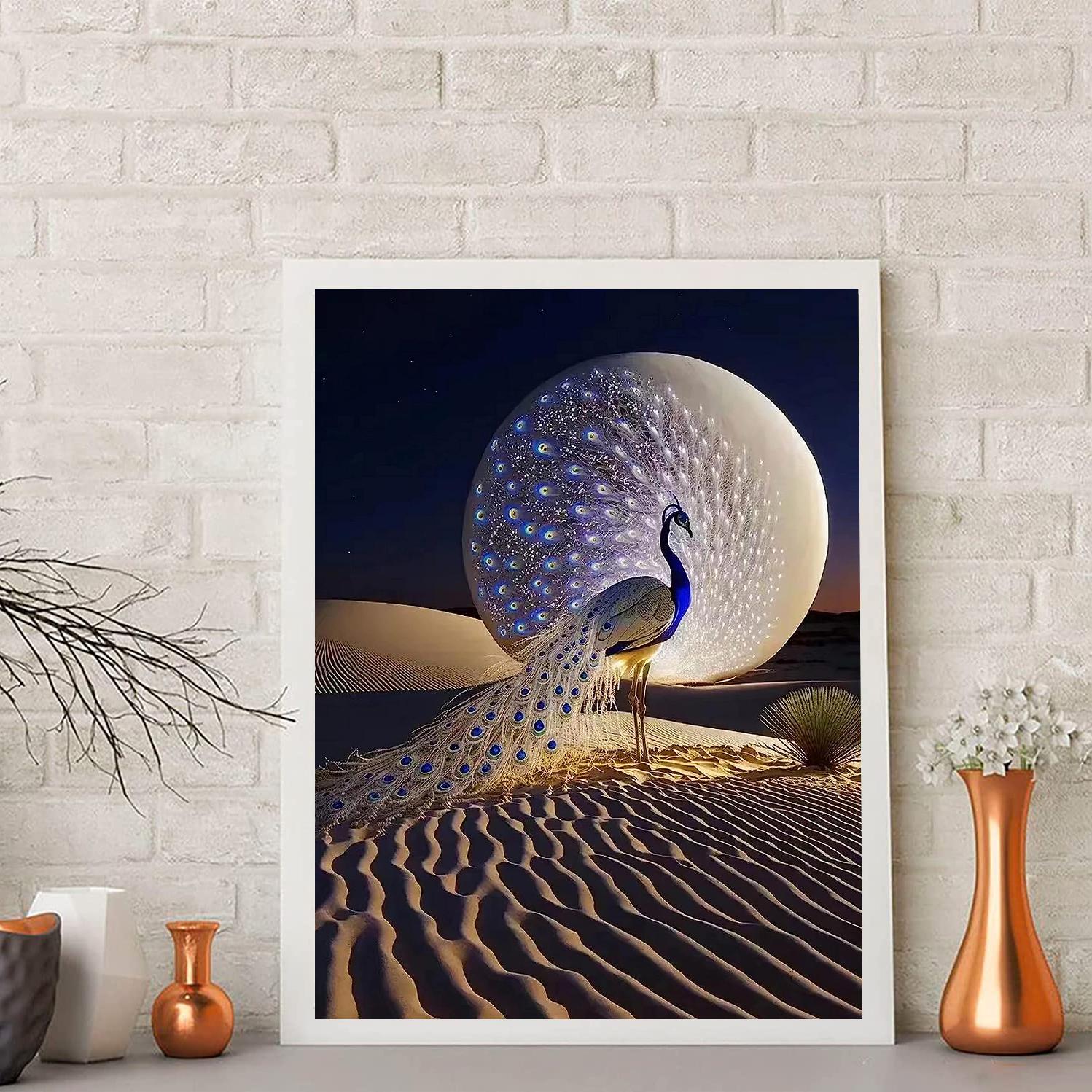 

DIY Алмазная картина Павлин Набор для вышивки крестом Мозаика Искусство Алмазная картина Полный круг/Квадратный алмаз Украшение дома