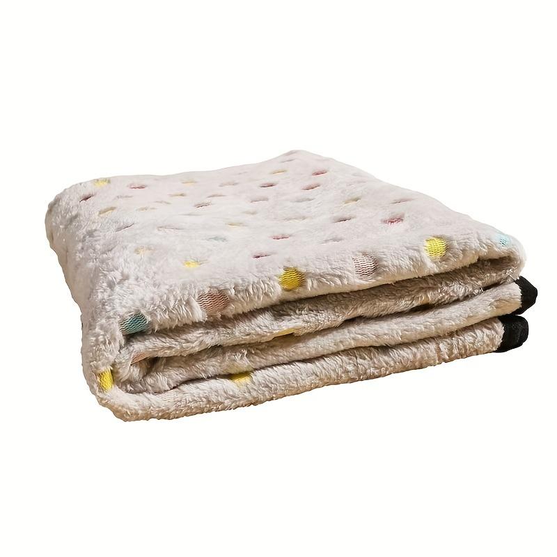 

1 шт. Теплый и удобный плед для питомца, Пушистый и мягкий плед со светло-коричневым точечным узором 76*104CM света кофе