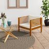 Day and Night - Day and Night Garden Chair and Cream White Cushions Solid Acacia Wood