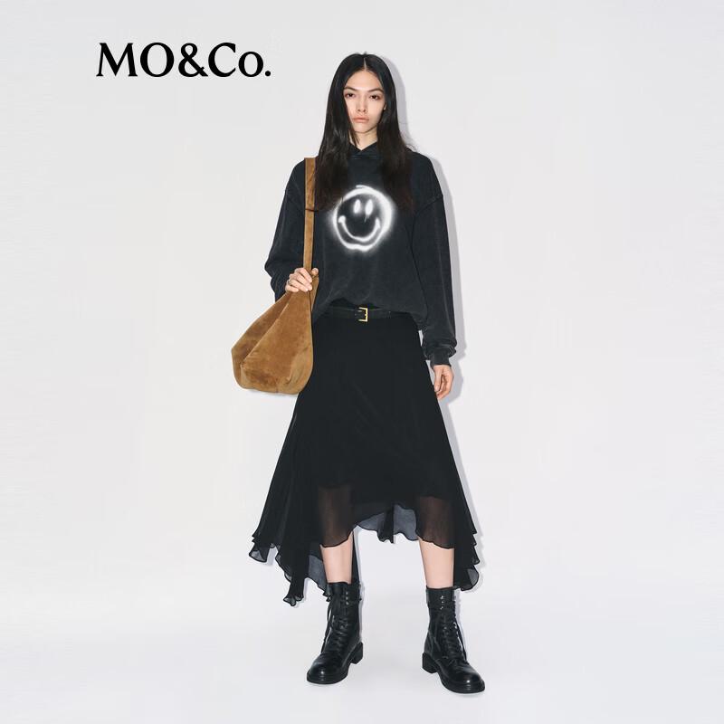 

MO&Co. Women s Solid Hooded Sweatshirt M