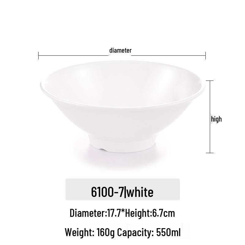 Große Melamin-Ramen-Schüssel für Nudelläden - Konische Luosifen, Mala Tang, Suppen- & Reispudding-Schüssel