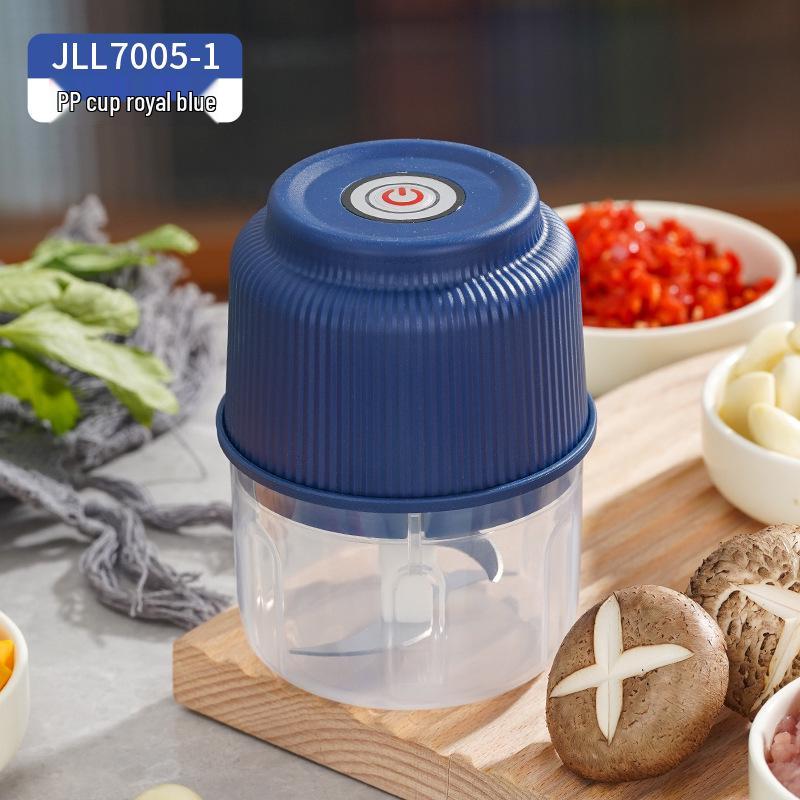 6-Blade Electric Garlic Chopper & Meat Grinder for Home Kitchen - Automatic Garlic Masher, Garlic Paste Maker