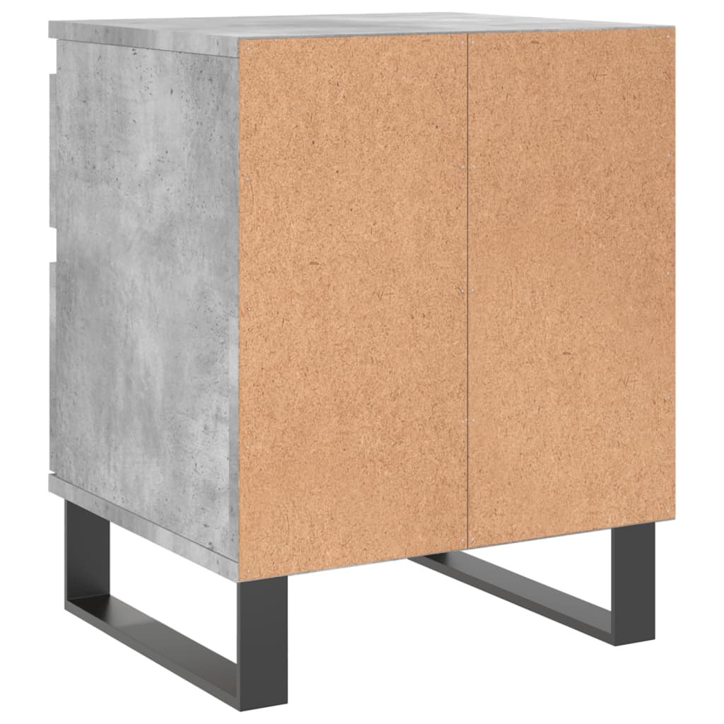Nightstand Concrete Gray 40 X 35 X 50 Cm Particleboard
