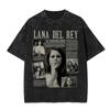 Cantante Lana Del Rey Ultraviolence Maglietta Lavata Vintage Regalo per Fan Uomo Donna Moda Musica Pop Magliette a Manica Corta Streetwear