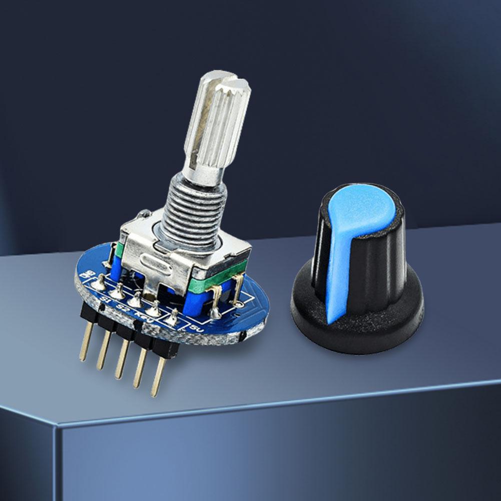 Rotační enkodér Modul s kulatým knoflíkem 5V Digitální potenciometr Kryt otočného knoflíku Vysoká přesnost pro Auto Audio Elektronické zařízení