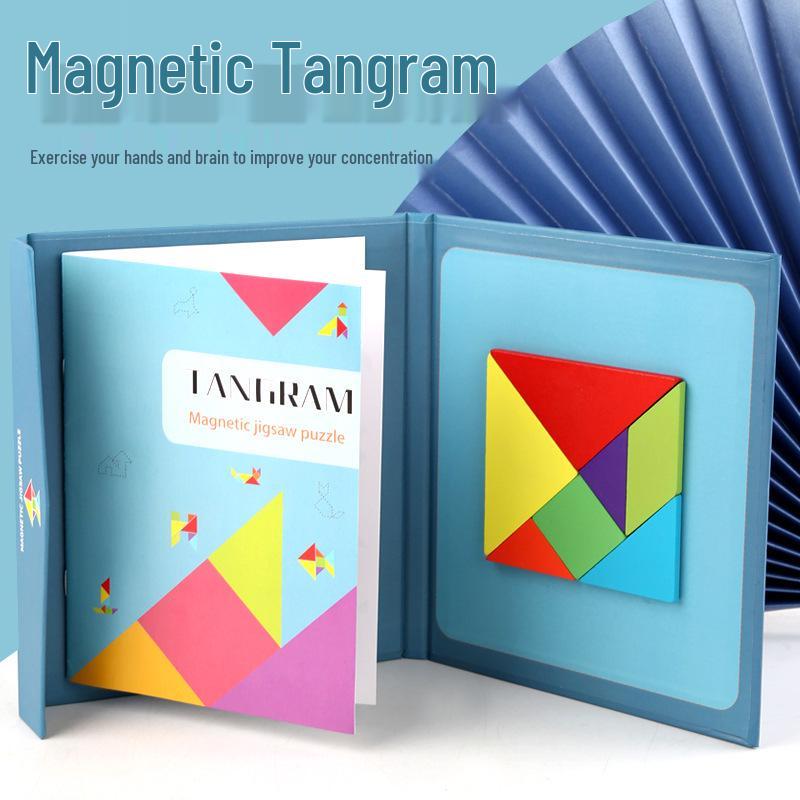 

Магнитный Танграм Деревянные Книги-пазлы для Детей