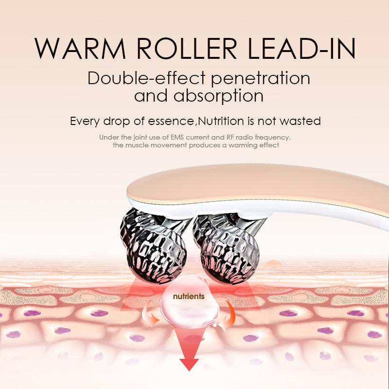 Masaj facial în formă de Y Dispozitiv antirid pentru față Instrument de ridicare cu rolă facială V Dispozitiv de slăbire EMS pentru întregul corp Reducerea bărbiei duble