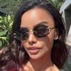 Trendy Polygon Sunglasses Women Men Frameless Vintage Summer Shades Fashion Sun Glasses For Ladies Vacation