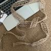 Ethnic Style Cotton and Linen Woven Belt Thin Silver Leaves Waist Chain  Spicy Girls