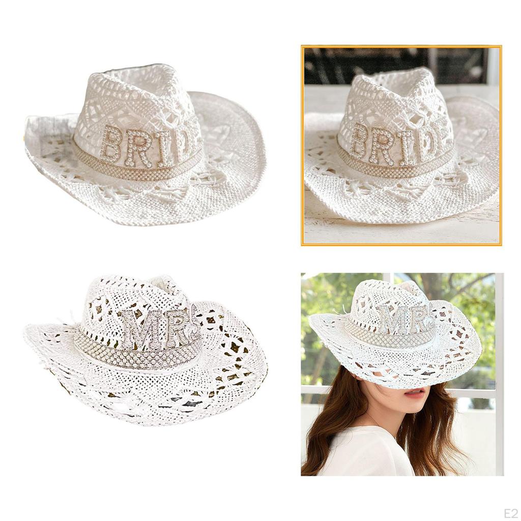 Chapéus de Cowboy Ocidentais Clássicos para Mulheres - Perfeitos para Casamentos ao Ar Livre e Festas de Verão