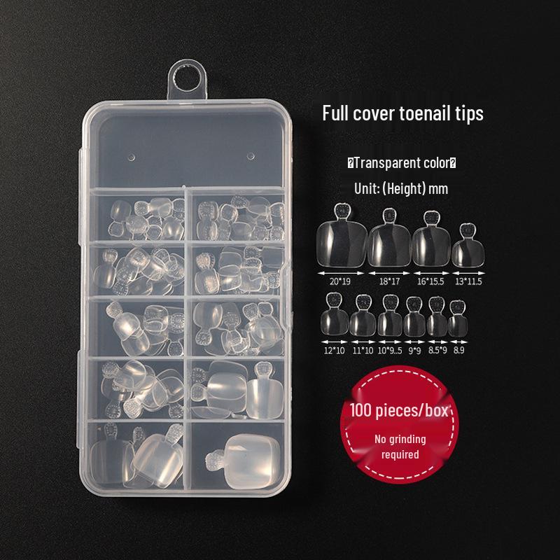 Ultra-Thin Transparent Full Cover Toenail Stickers: Short Nail Tips for Beautiful Feet