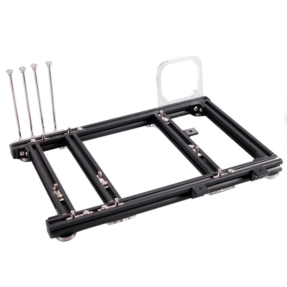 DIY Open Design Aluminum Alloy M ATX Computer Case Overclocking Test Platform (Full Black S)