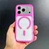 Custodia Magnetica Trasparente Colore Neon Originale Per Iphone 17air 16 16pro 15 14 pro Max Pulsante Fotocamera Tattile Per Magsafe Cover Rigida