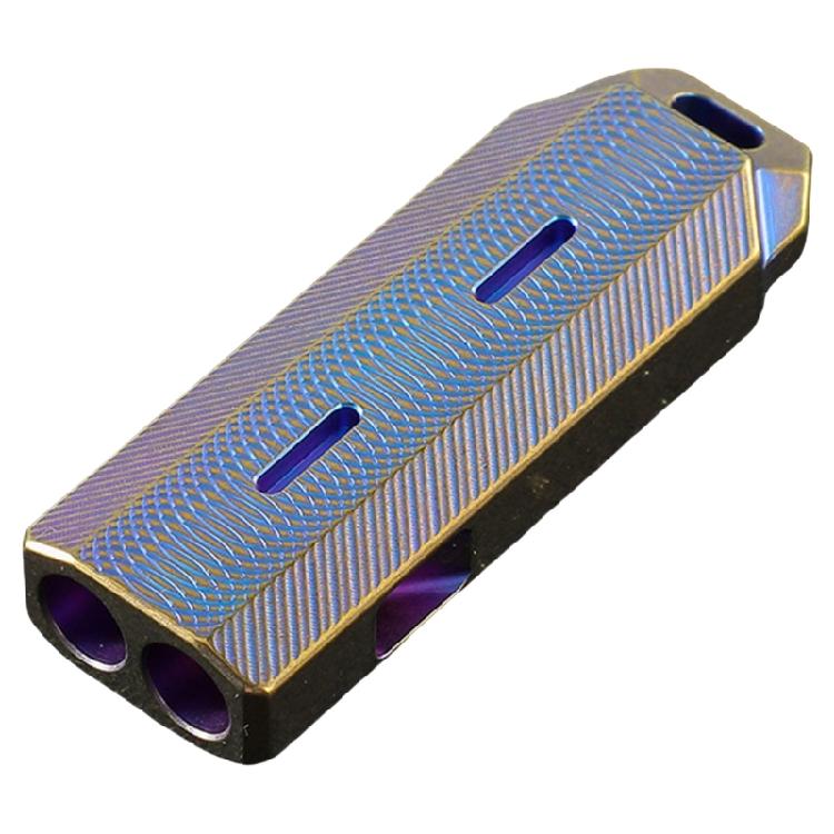 Portable Titaniums Alloy Double Tube Whistle High Frequency Whistle Outdoor Camping Survival Whistle 120db Loud Sound