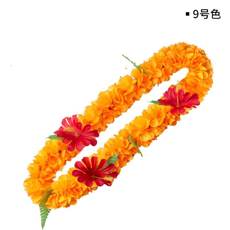 Hawaiian Garland with Artificial Flowers, Necklace, Headband Set, Wedding Fancy Dress, Beach Fun Party Decor, DIY Gift, High Qua