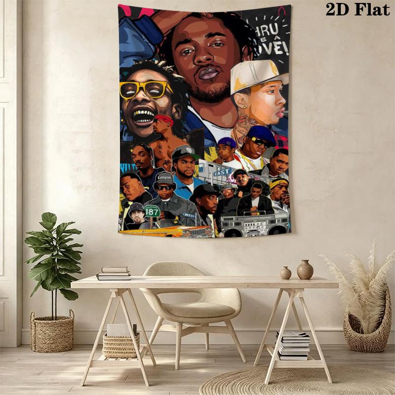 Hip Hop Legends Visual Celebration Bedding 1 Duvet Cover 2 Pillowcase Without Core Bedding Set Christmas Birthday Gift Soft And Comfortable