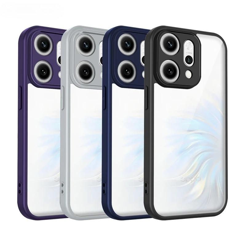 Transparent Silicone Case For Oppo Reno 14 Reno14 14F 13 13F F FS 12 12F 11 10 11F Pro PC Back TPU Bumper Shockproof Phone Cover