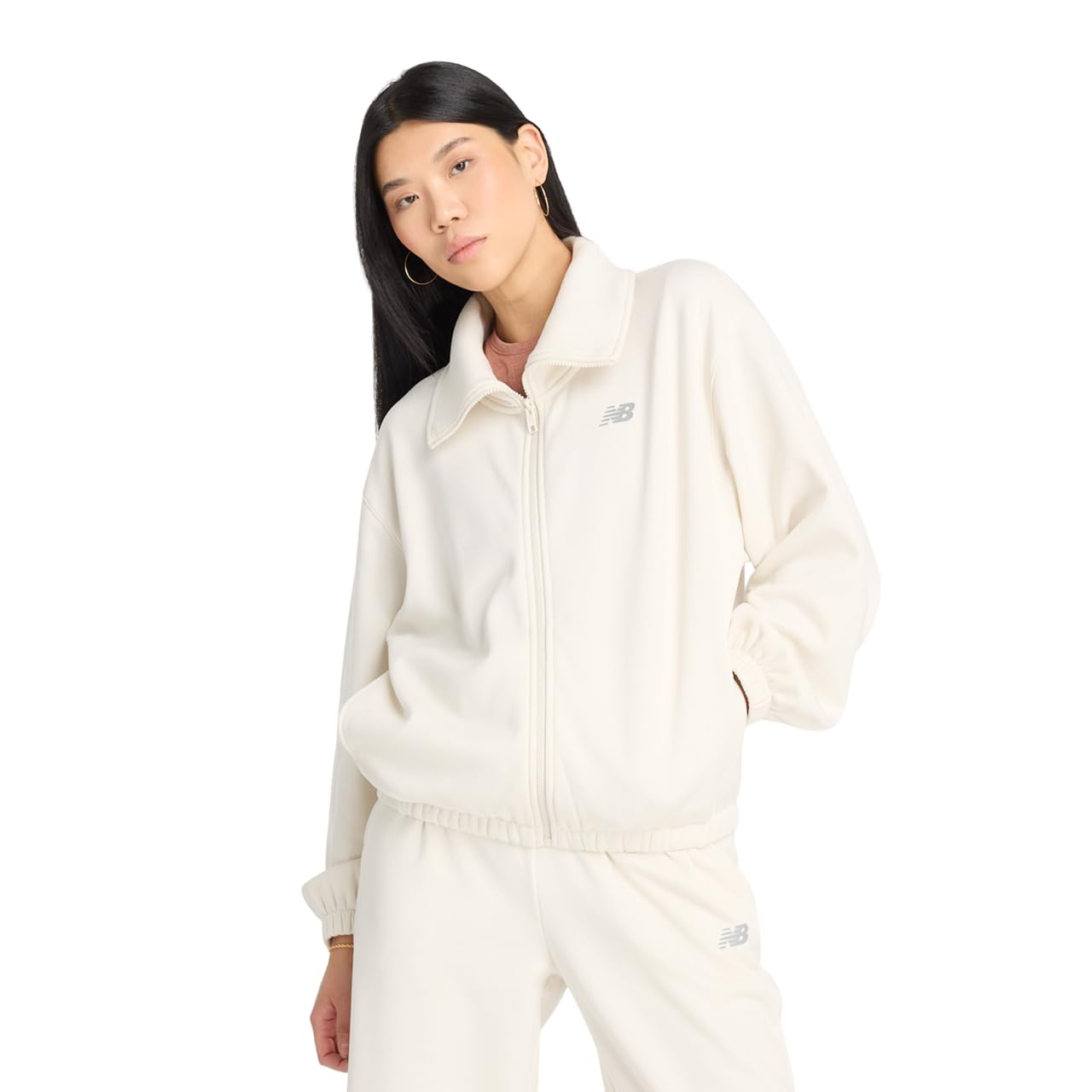 

Seasonal Poly Fleece Full Zip Jacket LIN [New Balance] Women s (WJ43104) (Linen)