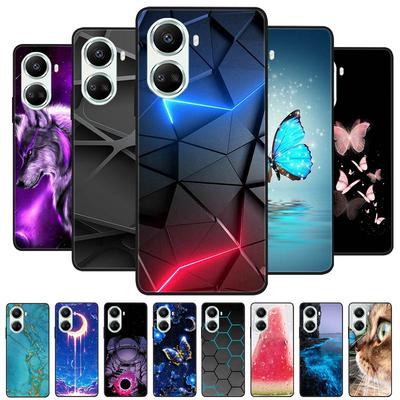 Für Huawei Nova 10 SE Hülle Bemalte Schwarze Stoßstange TPU Silikon Weiche Hüllen für Huawei Nova10 SE Handyhülle Nova 10 SE Schutz