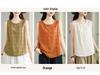Summer Pure Cotton Embroidered Sleeveless Vest for Women