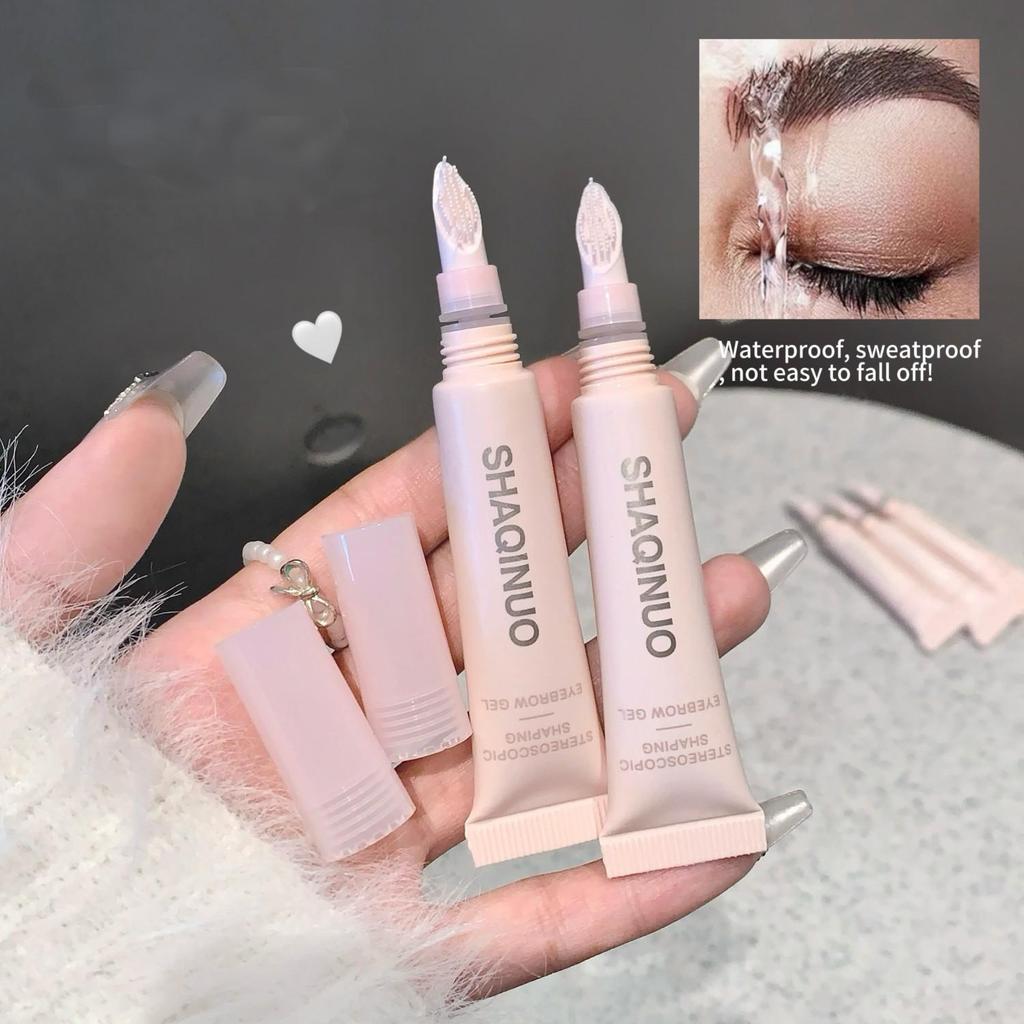 SHAQINUO 3D Eyebrow Gel Transparent Gel Texture Eyebrow Shaping Cream Long-lasting Waterproof Natural Eyebrow Soap