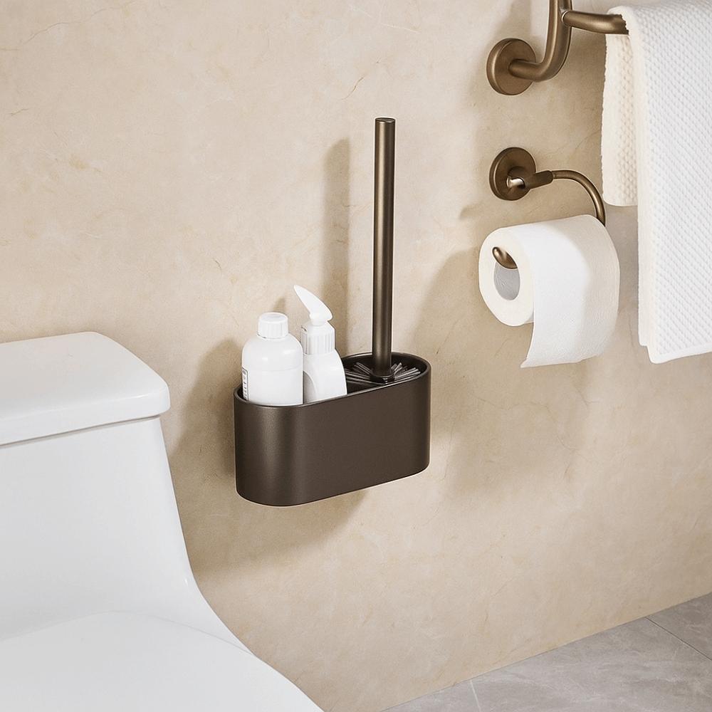 Nail Free Installation Bathroom Toilet Brush Shelf Cleaning Toilet Brush  Bathroom Cleaning