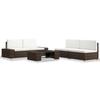 VidaXL Garden Furniture Set 5 Pcs Woven Resin Brown