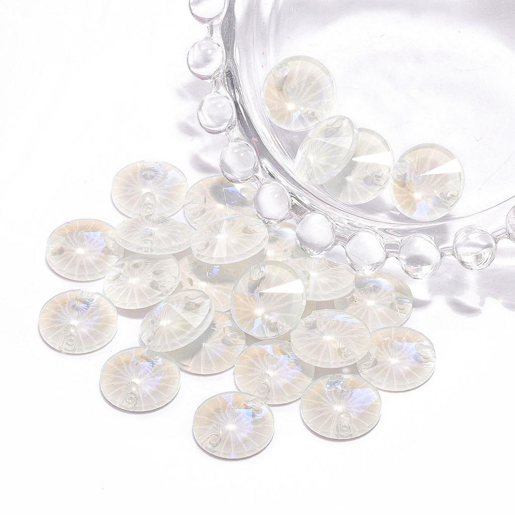 High Quality Rivoli 80+ Colors Rhinestones Crystal AB Sew-on Glass Gems Clothing Flatback Sewing Stones Women Bling Bling Shine