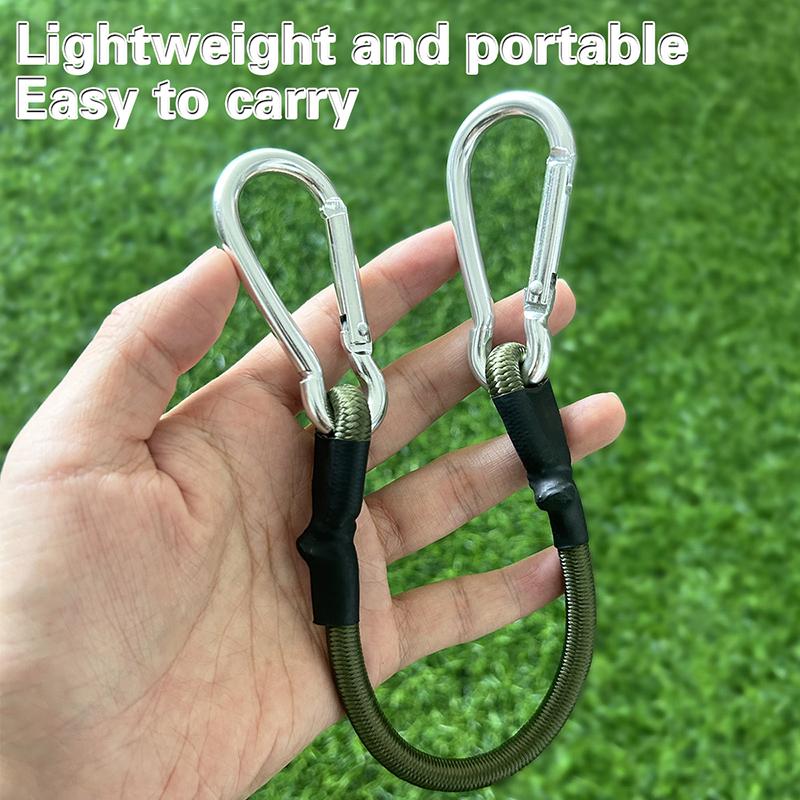 30/60/90/120Cm Karabiner Elastisches Seil Outdoor Camping Gepäckgurt Wäscheleine Stretch Langlebig Campingausrüstung Multifunktion
