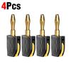 Portable 32A 4mm Banana Plug Solderless Quick Connect High Current Gold-Plated Banana Connectors Audio Copper Speakers Amplifier