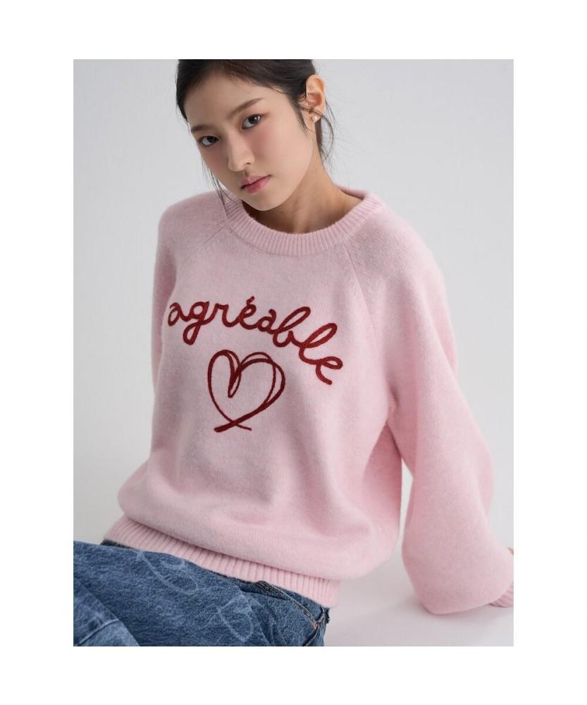 8SECONDS Heart Pullover Pink