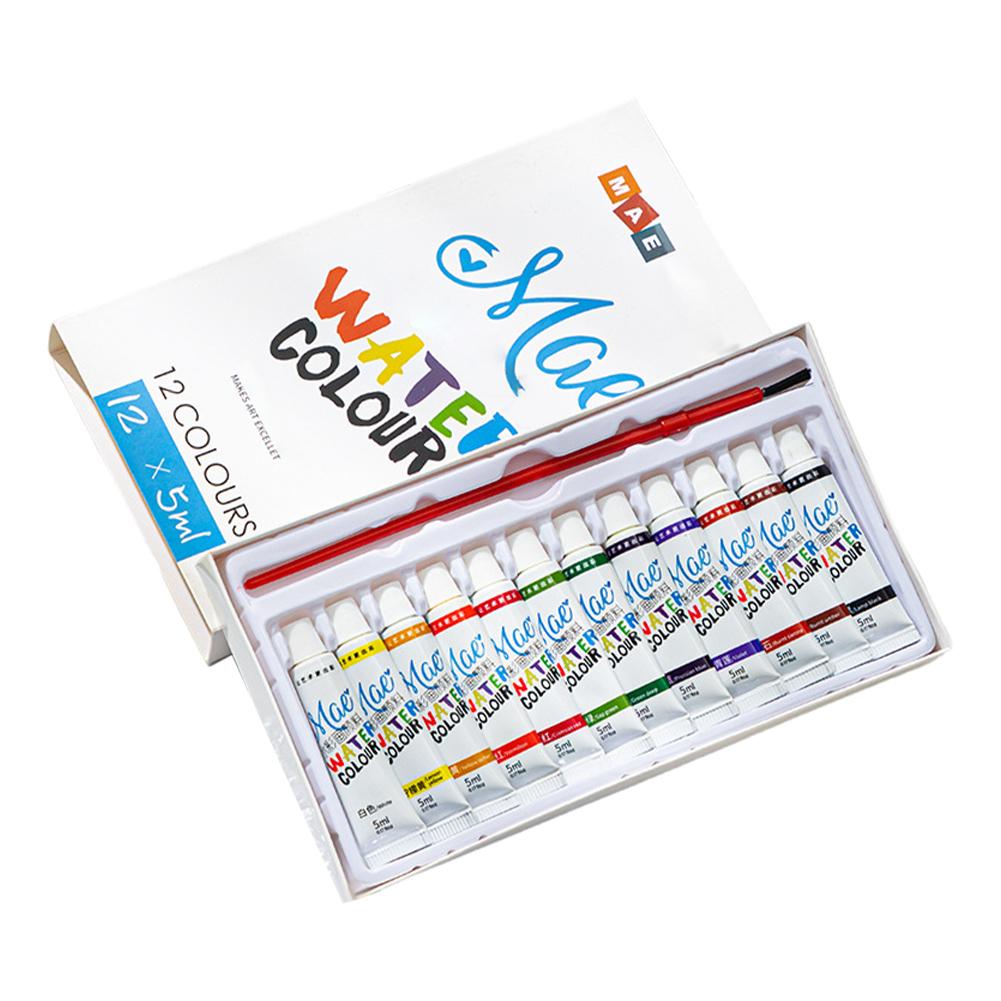 Travel Paint Palette Mini Watercolor Palette Set with Clip Portable Watercolor Set Wooden Grid Paint Box Gift for Kids