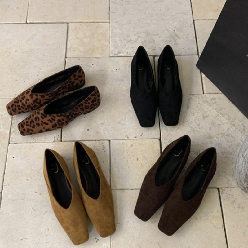 Moda femeie elegantă vară franceză vârf pătrat verde Mary Janes drăguț casual pantofi femei retro pantofi cu toc jos pantofi plat cu talpă moale