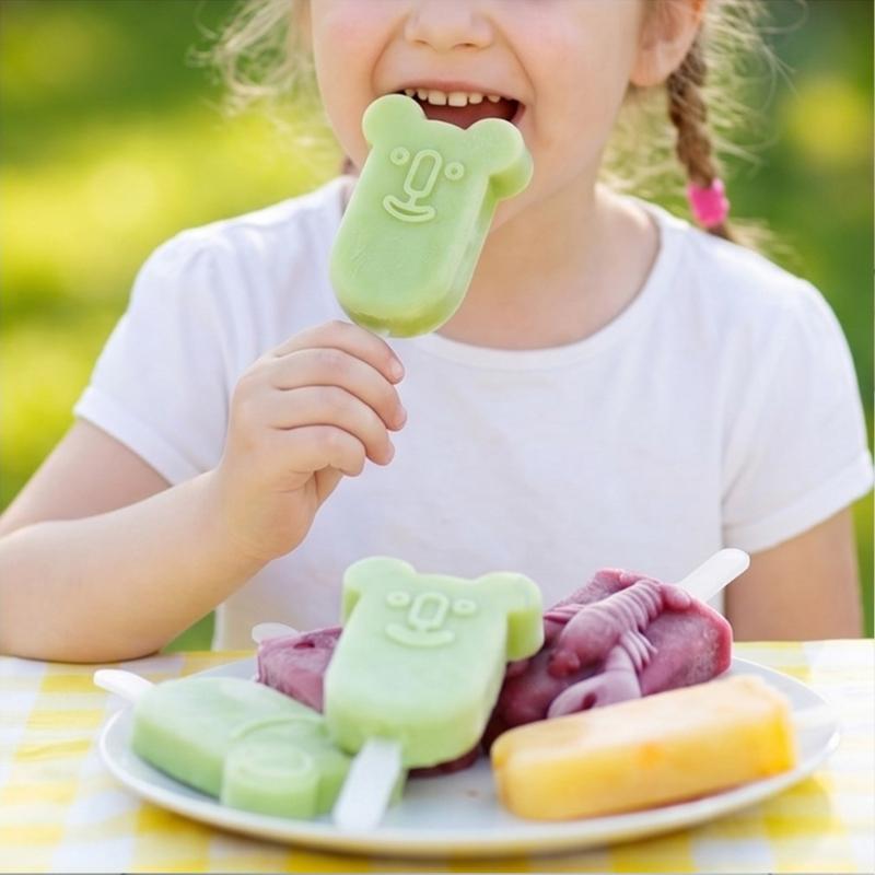 Cakesicles Molds Set of 2 Silicone Cake Stick Molds 3 Cavities Ice Cream Cake Stick Molds with 6Sticks for DIY Ice Lolly