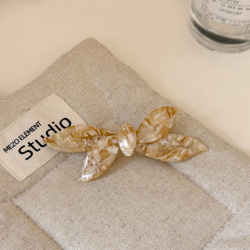 Exquisite Acetate Material Acetate Bow Hair Clip Bow Design Korean Style Hair Claw Clip Hair Accessory Women бежевый