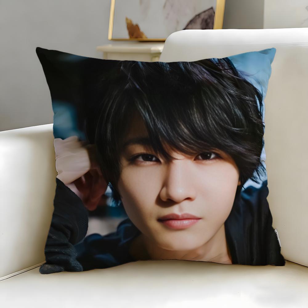 Popular Actor Sakurada Dori Cushion Cover Soft & Easy-Wash Pillow Case – Versatile for Couch, Bed, Travel and Office