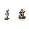 Handmade African Tribal Lady Resin Statue And 2D Acrylic Desktop Decor Unique Tabletop Ornament for