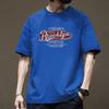 Simple T-shirt Men's print Summer Trendy Printed Cotton Short Sleeved Loose Trendy Breathable T-shirts